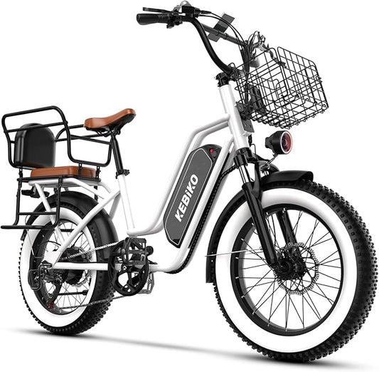 1500W Electric Bike for Adults,48V 20/60Ah Removable Battery Max Range 80Miles & 30MPH Electric Bicycle,20''×4" Fat Tire Ebike,Adult Electric Bicycles for Commute Beach Snow,E-Bike UL Certified