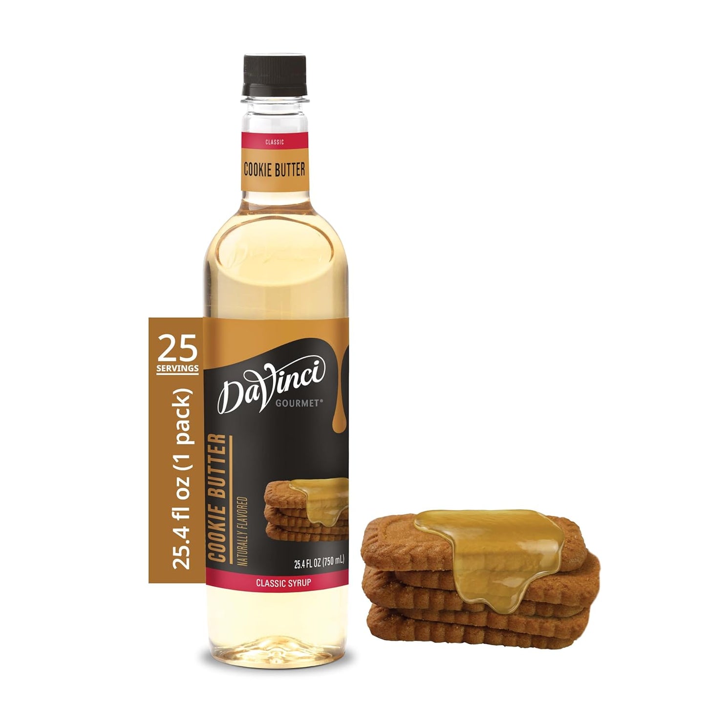 DaVinci Gourmet Cookie Butter Syrup, 25.4 Fluid Ounces (Pack of 1)