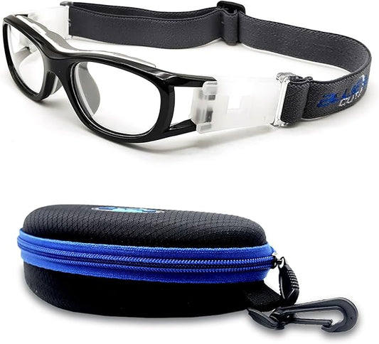BLUE CUT Safety Basketball Goggles For Kids for Outdoor Sports Activities Anti Fog Replaceable to Prescription Lenses