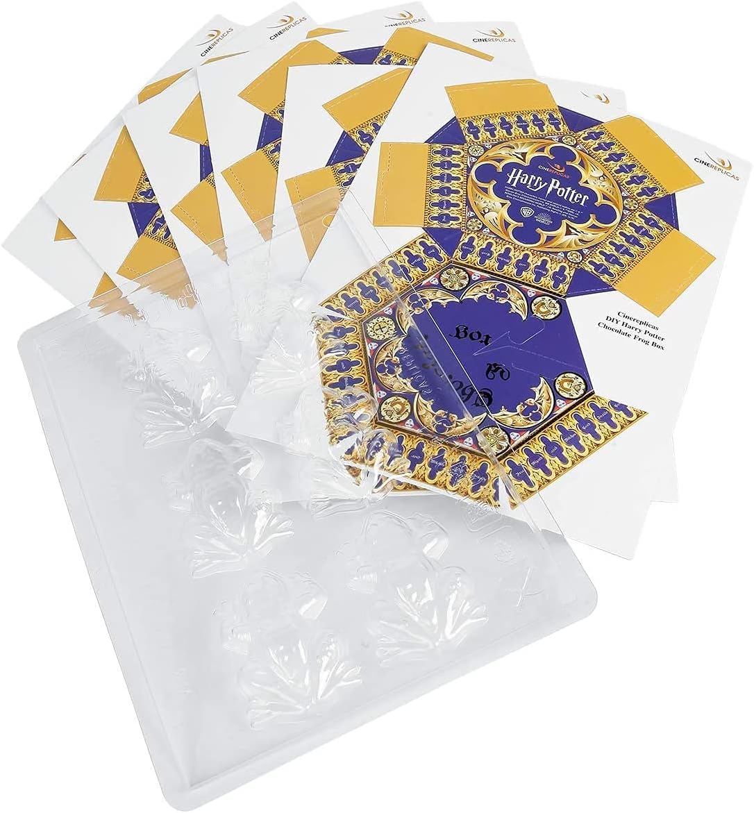 Cinereplicas Harry Potter - Chocolate Frog Mold (6 Wizard Card, 6 DIY Boxes) - Official License