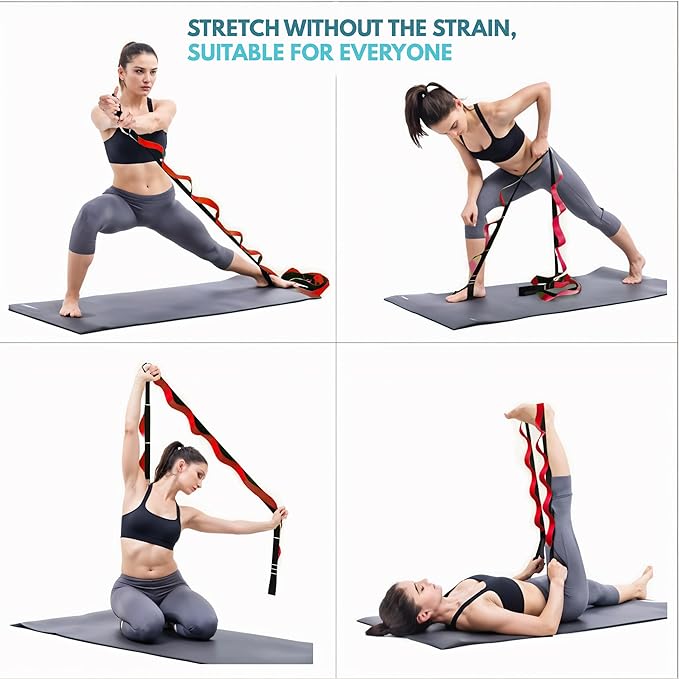 Stretching Straps for Flexibility, Balance, and Leg Stretching – Multiple Styles for Yoga, Ballet, Dance, Gymnastics & Physical Therapy