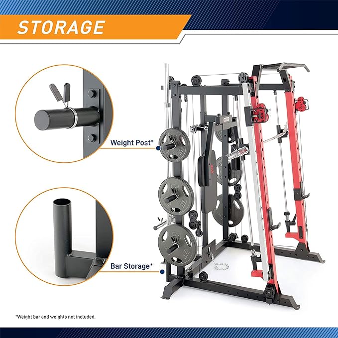 Marcy Smith Machine Cage System Home Gym Multifunction Rack, Customizable Training Station