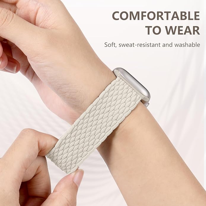 Zedoli 2-Pack Braided Solo Loop & Magnetic Braided Solo Loop Compatible with Apple Watch Band 44mm 45mm 46mm 42mm Women Men Series 10 9 8 7 6 5 4 3 2 1 SE Ultra/Ultra 2