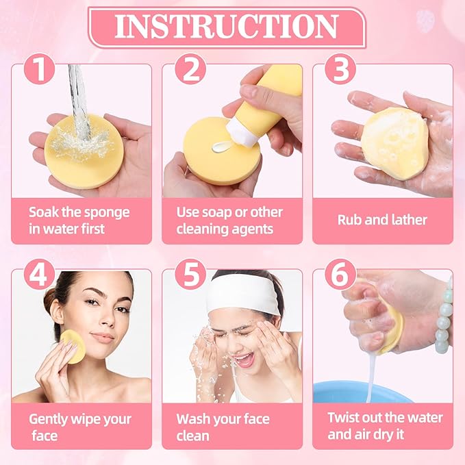 480 Pcs Compressed Facial Sponges for Makeup Removal & Exfoliating Premium Face Cleansing Sponge Pads for Women & Girls Soft Wash Round Sponge Spa & Daily Use，Multiple colors
