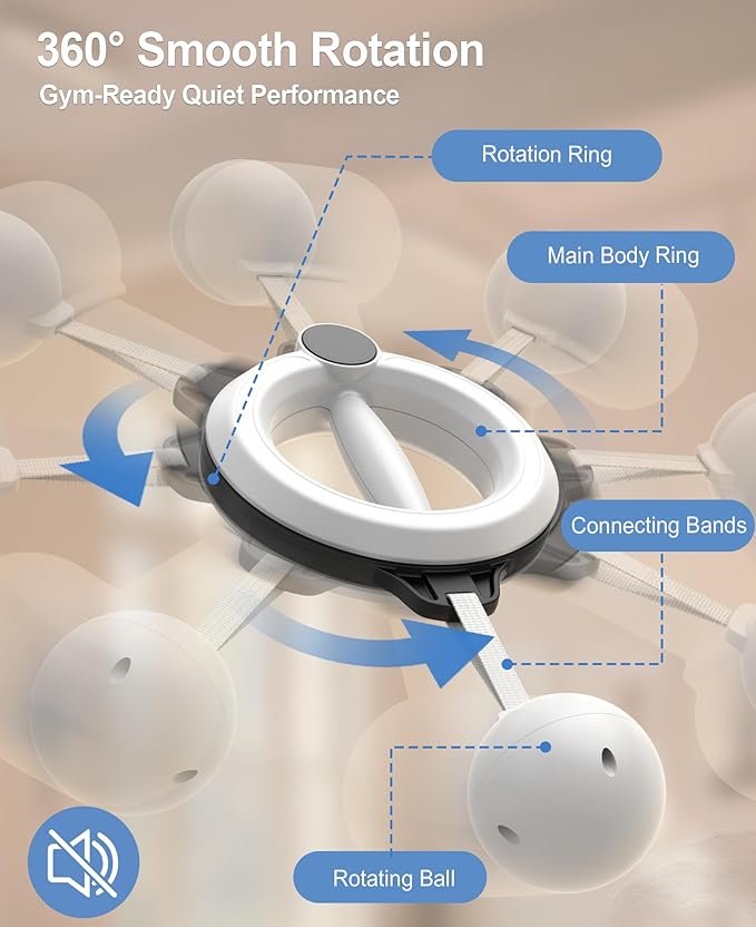 Arm Workout for Men and Women, 360° Hand-Crank Forearm Trainer, Chest Trainer,Shoulders and Arm Muscle Training Fitness Equipment, Home Workout Equipment and Gym Workouts