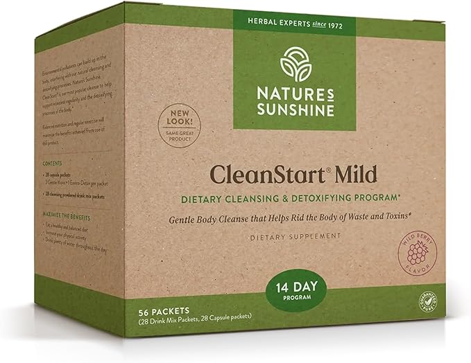 Nature's Sunshine CleanStart Mild, 56 Packets | Powerful Herbal Detox that Supports Natural, Everyday Cleansing of Waste from the Body