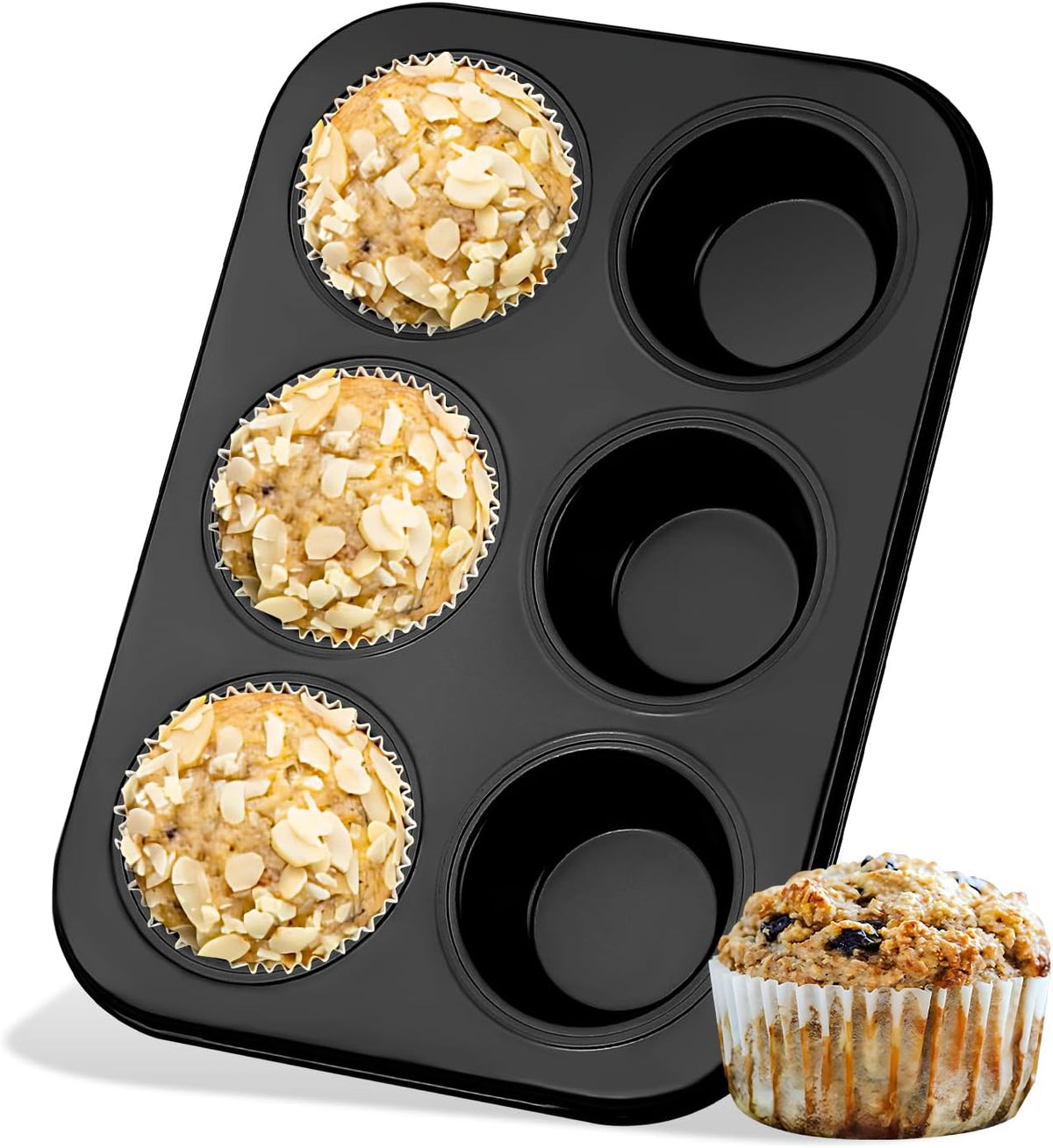 Muffin Baking Pan, Nonstick Premium Carbon Steel Muffin Pan for Baking, Cupcake Tin Cheesecake Pans