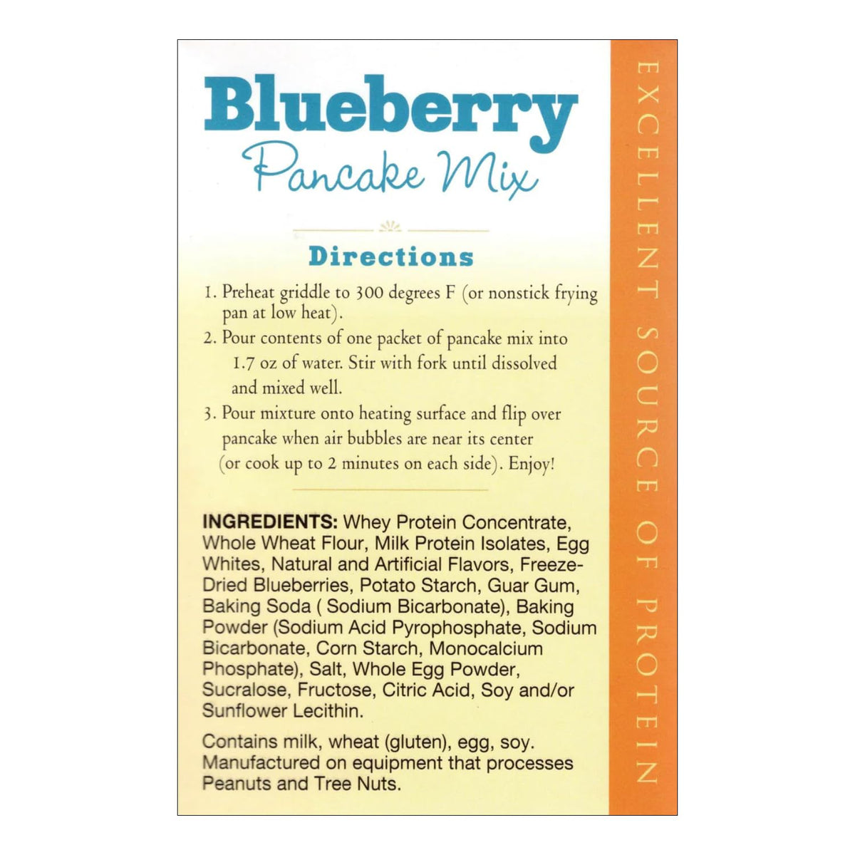 Nutmeg State Nutrition HealthyWise - High Protein Pancake Mix, 15g Protein, Low Carb, Low Calorie, Low Sugar, Healthy Breakfast Meal, KETO Friendly, 7 Servings Per Box (Blueberry, 1 Pack)