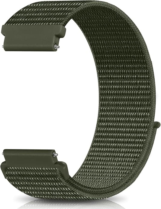 18mm 20mm 22mm Hook and Loop Watch Band Compatible with Garmin Vivoactive 5/ Vivoactive 6/ Vivoactive 3, Soft Nylon Breathable Sport Strap for Venu 2S/ Venu3S/ Forerunner 265s,Venu 3/ Venu 2 Men Women