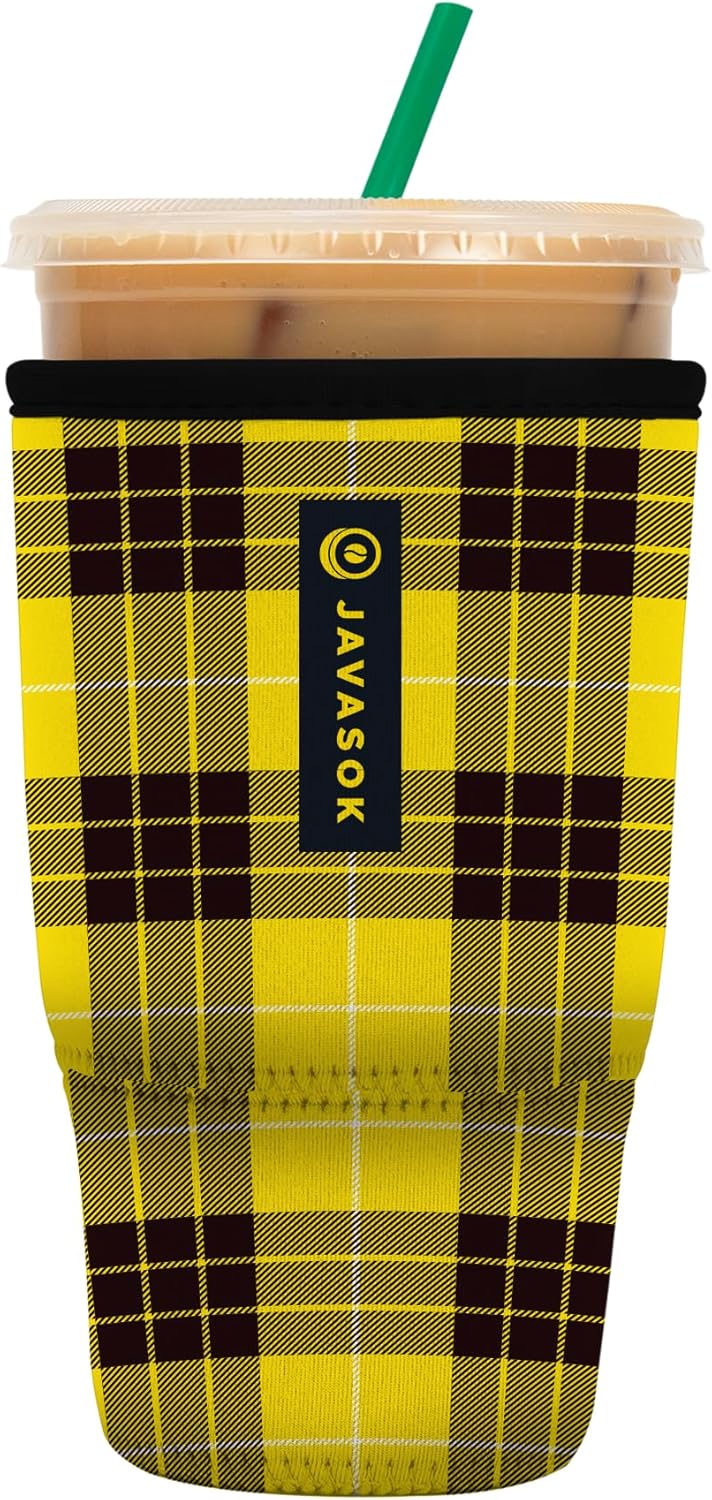 Sok It JavaSok Iced Coffee & Cold Soda Insulated Neoprene Cup Sleeve (Clueless, Large: 30-32oz)