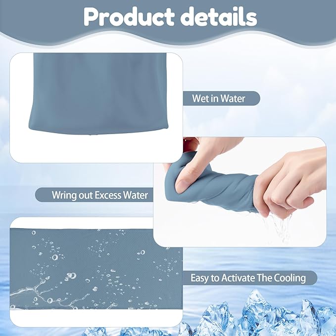 Honoson Cooling Towel Bulk - Neck & Face Cool Chilly Towels Microfiber Breathable Sport Sweat Rag for Gym, Yoga, Travel, Camping, Running, Outdoor
