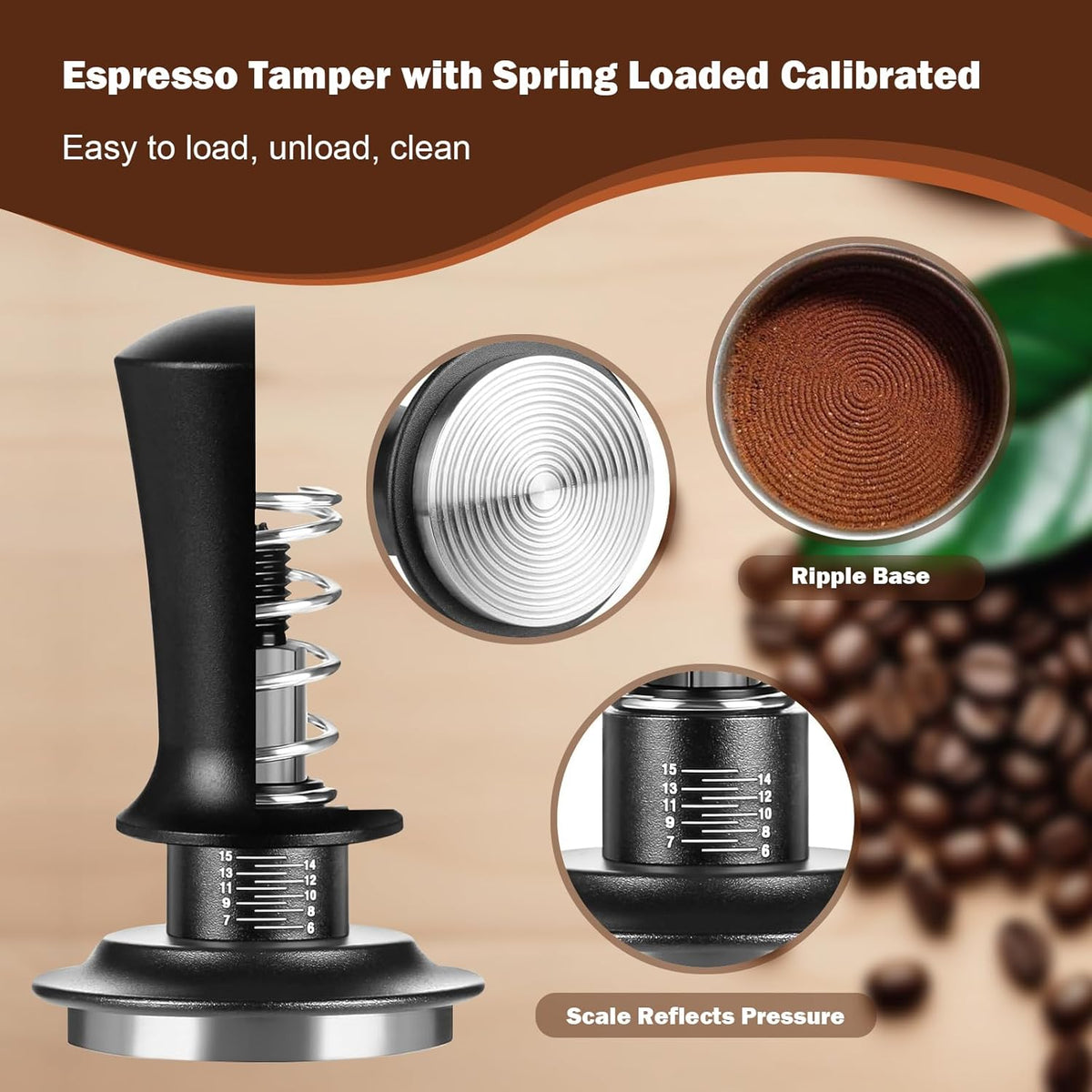 51mm Espresso Accessories Kit, Espresso Tamper with 100 Coffee Filter Papers, WDT Tool, Dosing Ring, Brush, Silicone Mat & Cleaning Cloth – Barista Tools for 51mm Portafilters & Espresso Machines