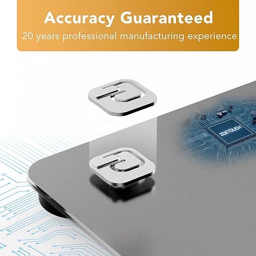 Bathroom Scale for Body Weight Digital Weighing Machine with Backlit LCD Display, Most Accurate Bath Scale for People, High Precision, Grey,Tempered Glass Batteries Included, 396lb/180kg