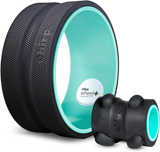 Chirp Wheel Foam Roller Combo for Back & Neck - Pain Relief & Headache Kit With Deep Tissue Muscle Massage and Thumb Pressure Release - 10" Mint Back, 4" Mint Neck