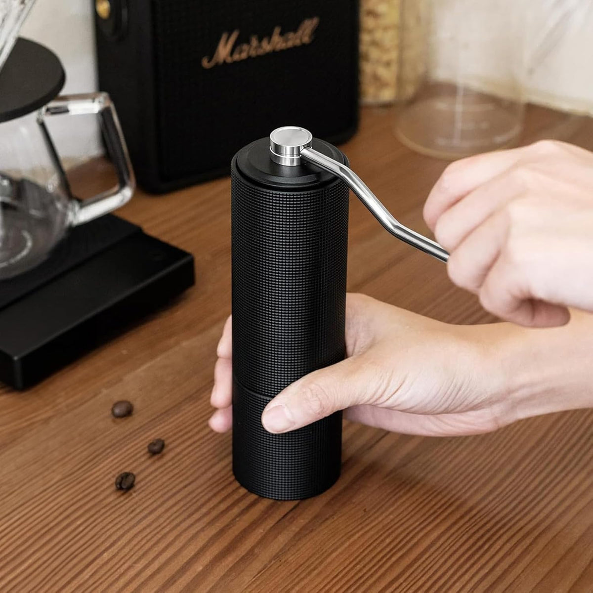 TIMEMORE Chestnut C3 Max Manual Coffee Grinder Capacity 30g with CNC Stainless Steel Conical Burr, Internal Adjustable Setting, Double Bearing Positioning, French Press Coffee for Hand Grinder