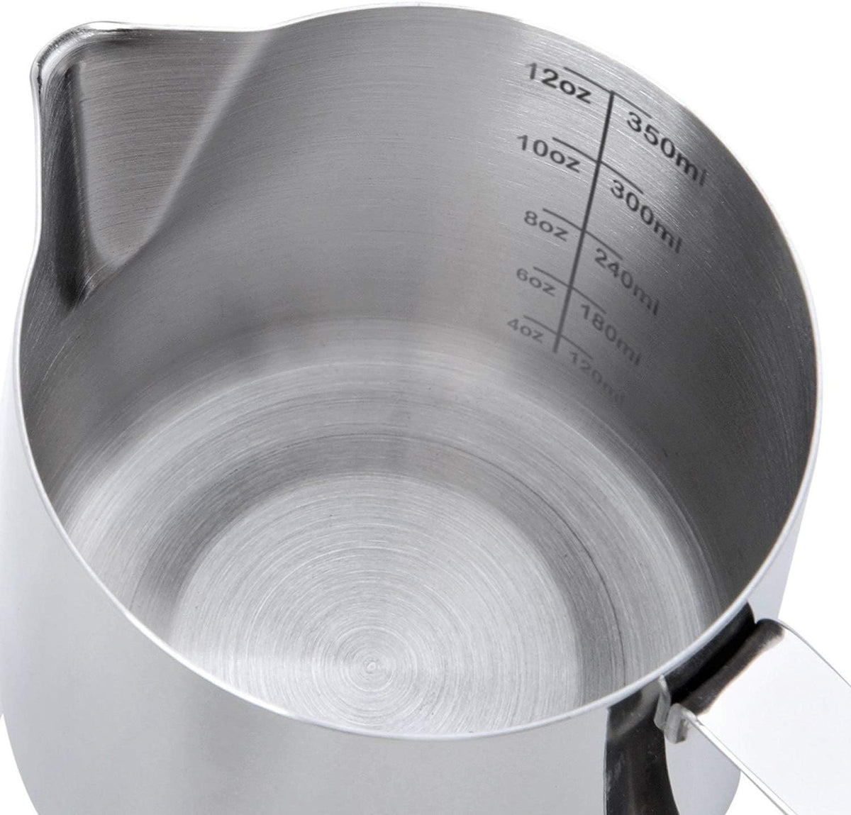 SIKEMAY Milk Frothing Pitcher Cup, 12oz/350ML Milk Frother Cup Stainless Steel Steaming Pitcher Milk Jug Coffee Latte with Art Pen Cappuccino Espresso Machine Accessories Barista Steam Pitchers Tools