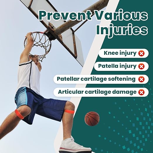 2PCS Patellar Tendon Knee Strap Knee Band for Knee Pain Relief Patella Knee Band for Basketball Running Sports Breathable Patellar Tendon Support Strap