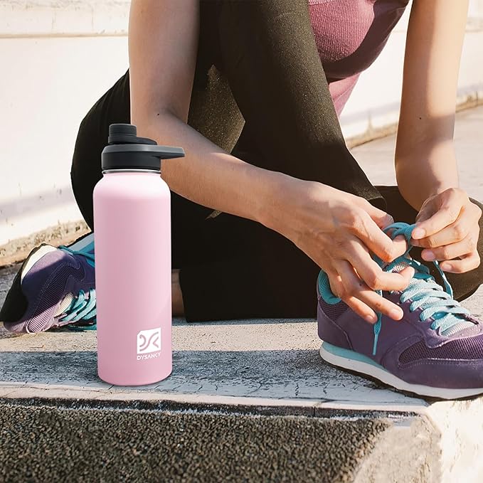 40 oz Insulated Water Bottle | Thickened Stainless Steel Vacuum Metal | Portable Sports Water Jug for Gym and Hiking with Straw, Carrier Bag, Handle Strap | BPA-Free 40 oz