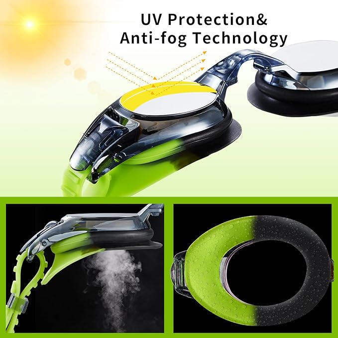 Aegend 2 Pack Kids Goggles, Swimming Goggles for Kids Age 4-16 Boys and Girls Youth, Anti-Fog Waterproof Anti-UV Pool Goggles