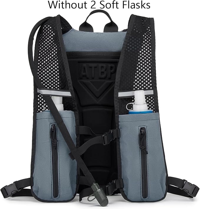 ATBP Running Hydration Vest Pack Tactical 3L Water Bladder Backpack Bag for Cycling Marathon Hiking Daypack Men & Women