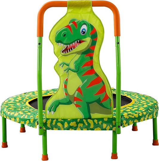 36 Inch Toddler Trampoline with Handle, Outdoor Indoor Trampoline for Kids, Mini Trampolines with Handlebar, Gifts for Boys and Girl, Small Kid Baby Trampolines