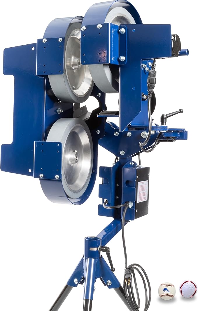 BATA Baseball Wheel Pitching Machine, Youth and Adult Automatic Pitch Machine for Baseballs, Practice Training Equipment