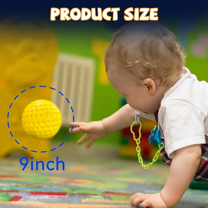 Bucket Pitching Machine Baseballs 24/36 Pack - 60 MPH High Bouncy Yellow Dimpled Practice Balls | Lightweight & Durable for Batting/Fielding Training | Indoor/Outdoor All Ages