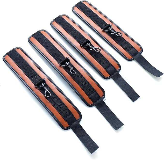 6pcs Black PU Adjustable Straps Sports Training Fitness Gear Home Yoga Set