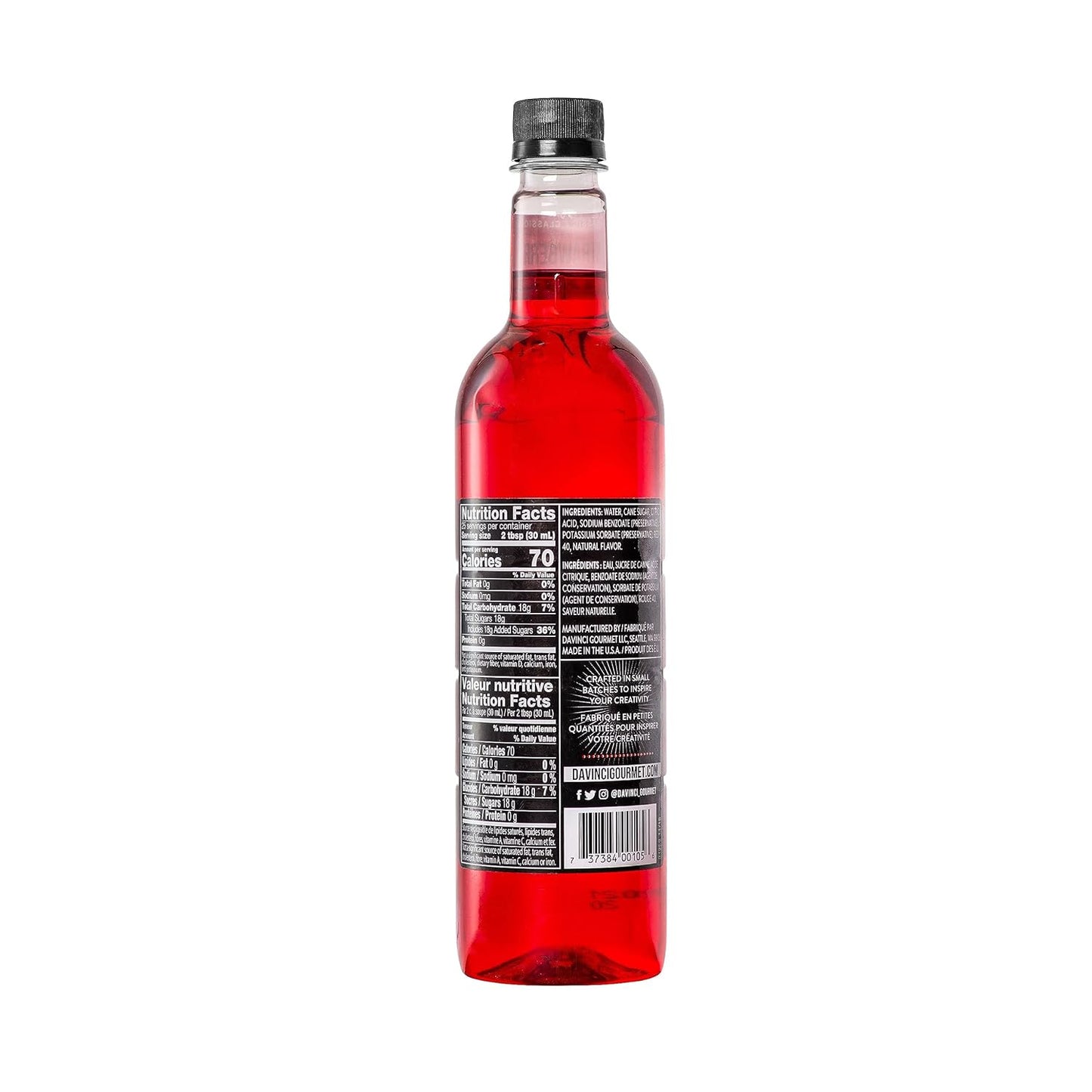 DaVinci Gourmet Classic Strawberry Syrup, 25.4 Fluid Ounces (Pack of 4)