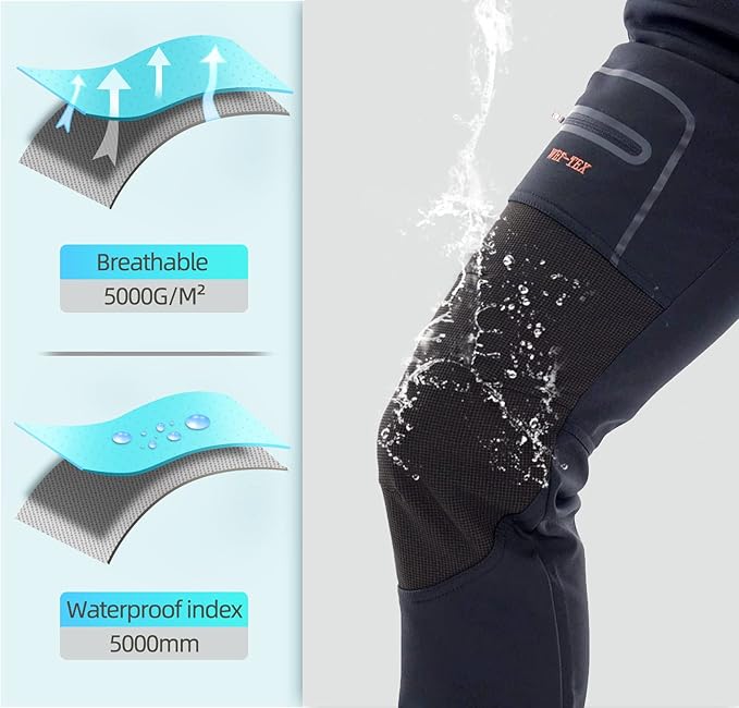 BenBoy Men's Snow Ski Outdoor Waterproof Windproof Fleece Cargo Hiking Pants