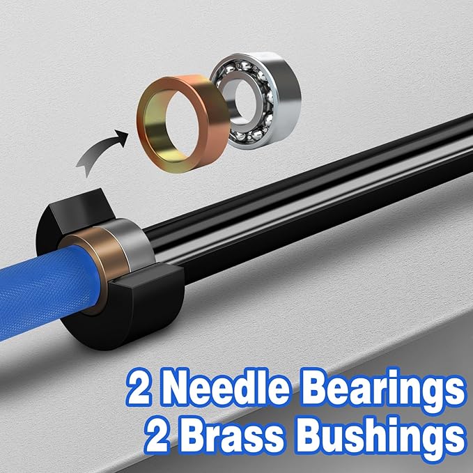 7ft Olympic Barbell for Strength Training and Olympic Weightlifting, 500 700 1000LBS Capacity Available, 2 Inch Bar for Squats, Home Gym Fitness Equipment, Bench Press, Deadlift,Powerlifting