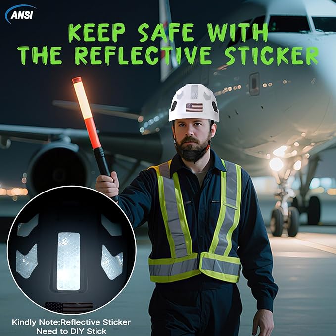 AOLAMEGS Construction Safety Hard Hat - ANSI Z89.1 Type Ι OSHA Approved Safety Helmets with Chin Straps Lightweight Reflective Vented ABS Hard Hats For Men Women Industrial Workwear 6-point Suspension