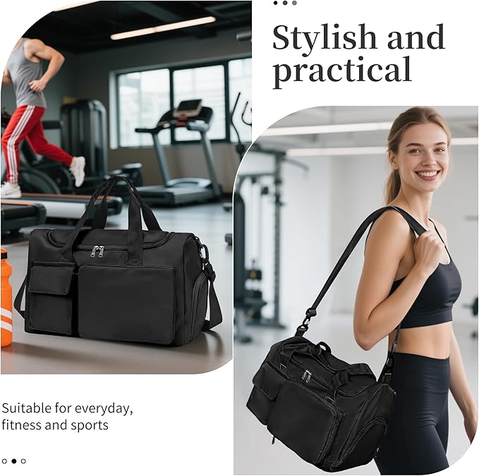 Supercenter Gym Bag, For Both Men and Women, Foldable, With Shoe Compartment and Wet/Dry Compartment