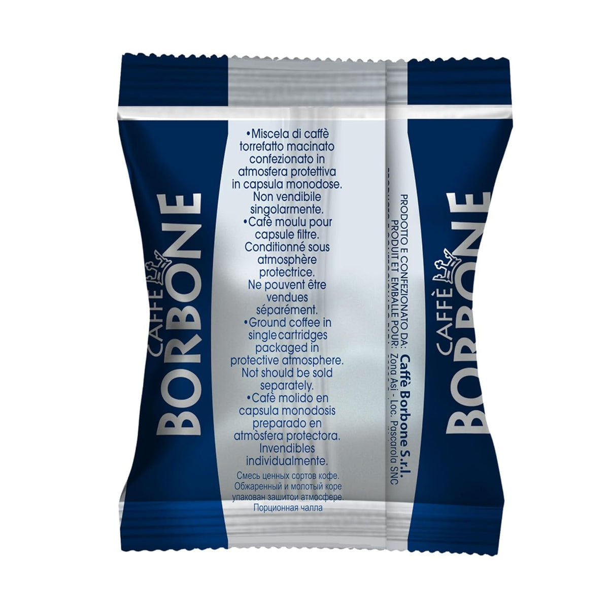 Caffè Borbone Nespresso Compatible Espresso Pods, Medium Roast Arabica and Robusta Blend, Intense Aroma and Full-Bodied Flavor, Blue Blend, 100 Pods