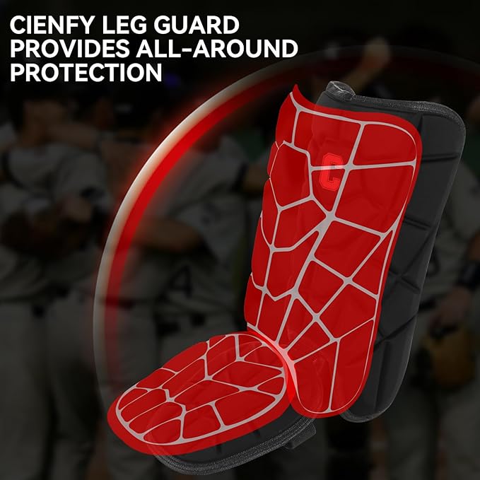 Batter’s Baseball Leg Guard with Adjustable Straps - for Youth and Adult