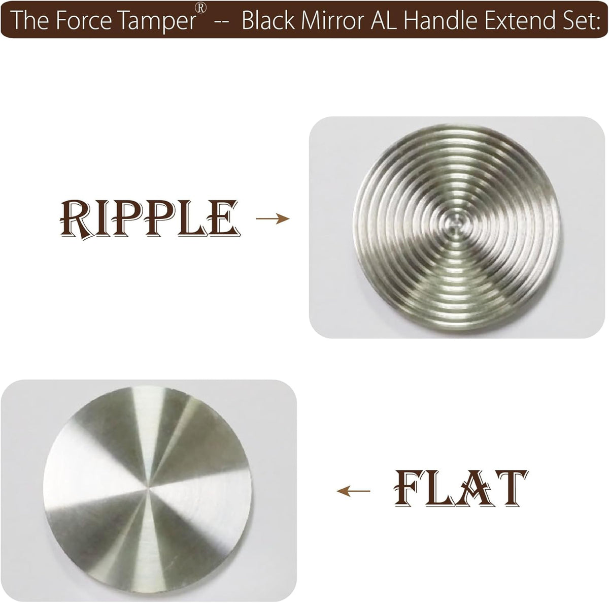 The Force Tamper Automatic Impact Coffee Tamper Adjustable Const Pressure and Autoleveling Extend Set New (Jelly-Black Mirror AL, 54.00mm)