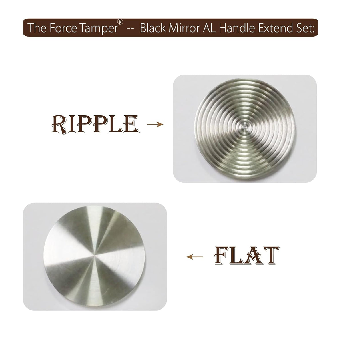 The Force Tamper Automatic Impact Adjustable Constant Pressure and Autoleveling Coffee Tamper Black Mirror Jellyfish AL Handle Set Pro (Extend Set, 53.00mm)
