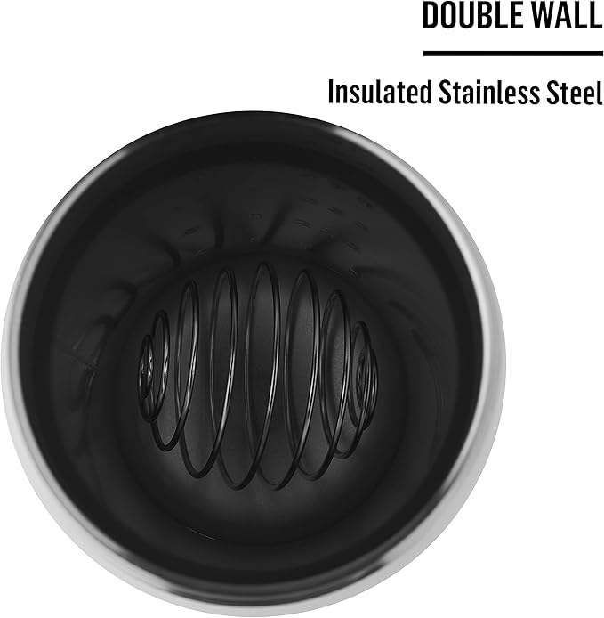 BlenderBottle Sport Twist Insulated Stainless Steel Shaker Bottle with Wire Whisk, 24-Ounce, White – Protein Shakes & Hydration for Athletes & Fitness Enthusiasts, Easy Mixing, Keeps Drinks Cold, Twist Cap