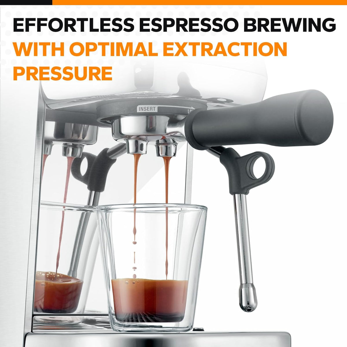 54mm Dual Wall Pressurized Basket Compatible with Breville Bambino,Barista Express, Barista Touch,Infuser, Duo-Temp Pro, Pressurized Filter Basket Replacement Part for Breville Filter, Double Shot