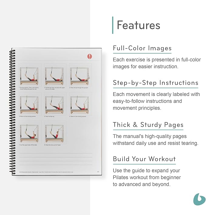 Balanced Body Trapeze Table (Cadillac) Guide, Pilates Trapeze Table Guide for Workout Equipment, for Home Gym or Studio Use