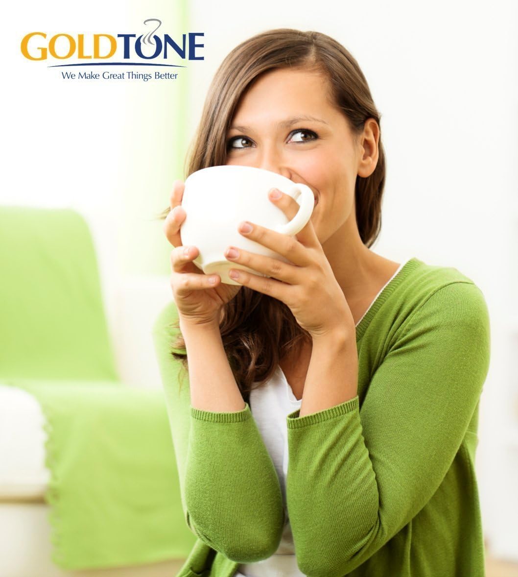 GOLDTONE Reusable (2 Pack) 8-12 Cup #4 Cone Nylon Coffee Filter fits Ninja Coffee Makers and Brewers, BPA Free