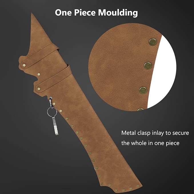 Arrow Quiver Hip Quiver for Arrows Waist Hanged Arrow Holder Adjustable PU Leather Hip Arrows Bag