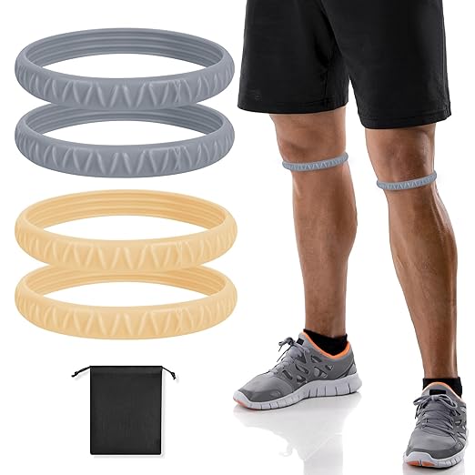2-Pack Patellar Strap for Knee Pain Relief-Breathable & Lightweight Patellar Tendon Support Strap for Basketball, Running, Hiking-Stabilizing Knee Brace for Men, Women & Kids(Pattern Gray)