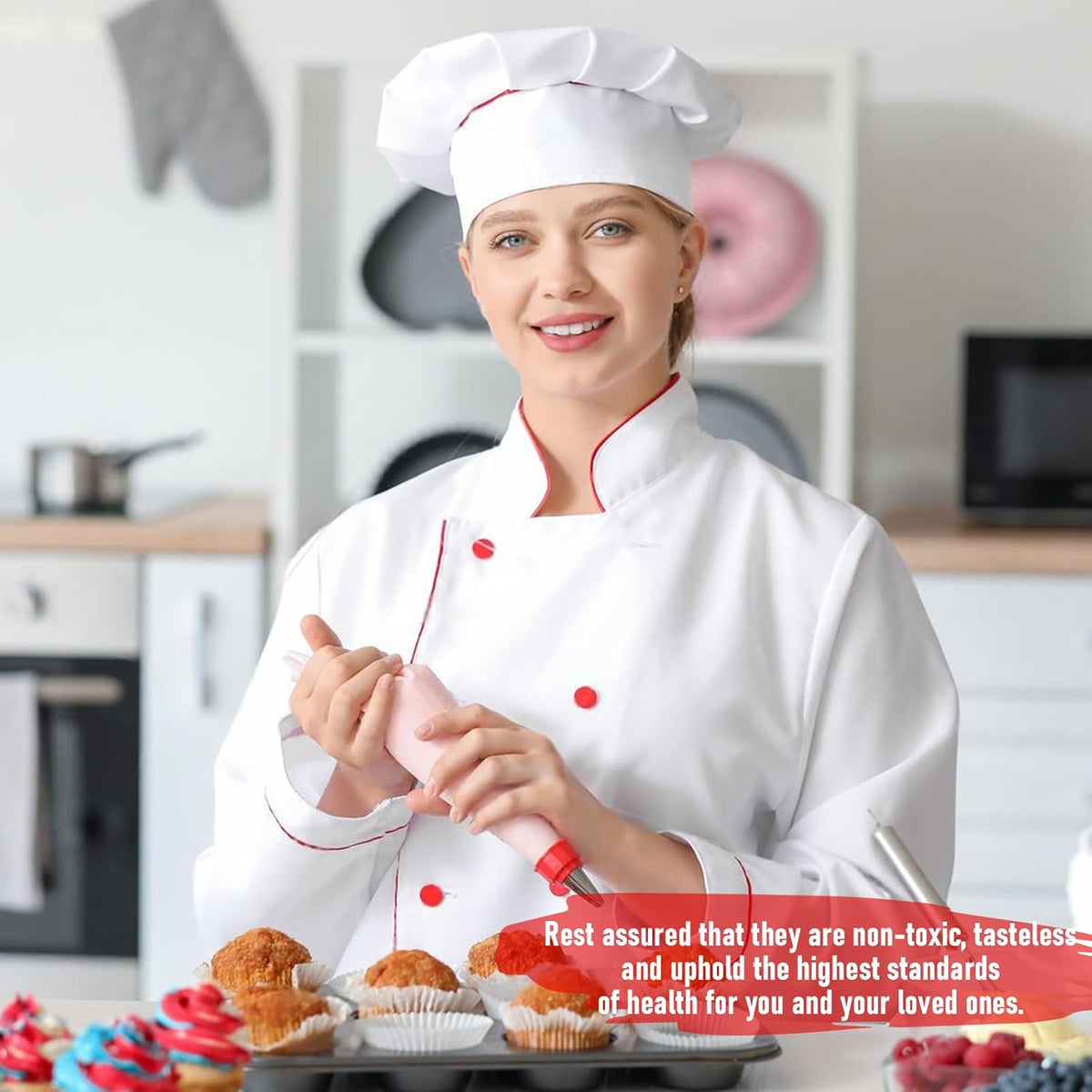 24 Inch Large Piping Bags,100 Pack Icing Bags Disposable Pastry Bag,Thick Non-Slip & Anti-Burst Icing Piping Pastry Bag For Frosting Decorating Dessert Cake Cupcake Cookie