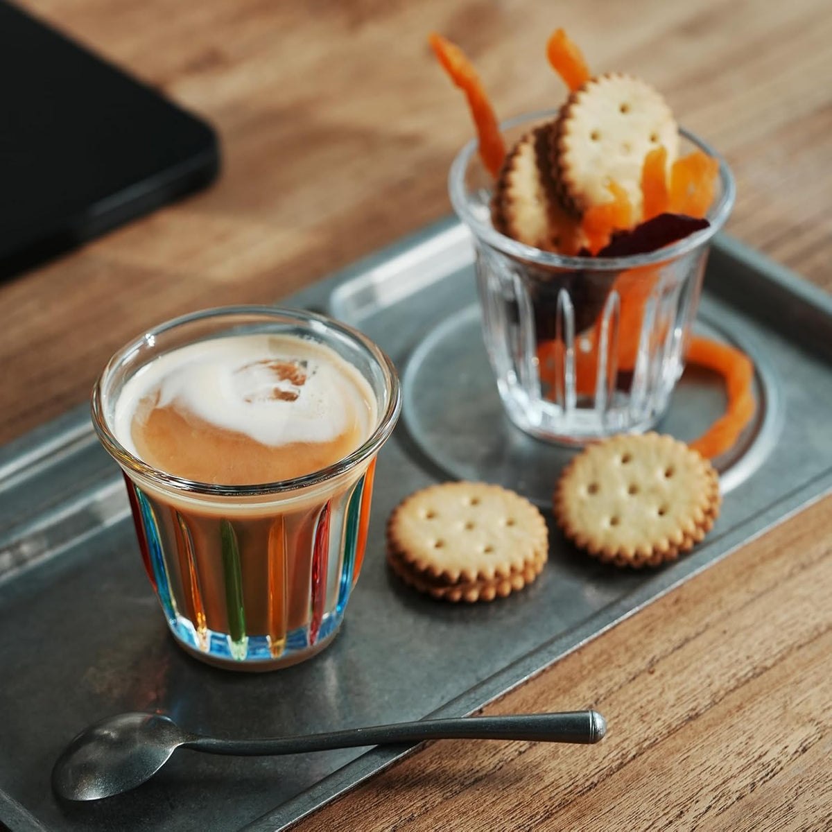 MHW-3BOMBER Small Glass Cups Set of 6 Drinking Glasses 3OZ Latte Glasses for Espresso, Beverage, Water, Whiskey, Juice, Cocktail, Beer G6192-OS