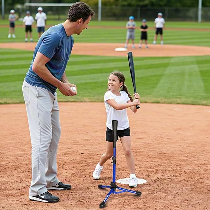 Baseball Tee for Kids,Batting Tee,Softball Tee,Youth Hitting Tee,Teeball Tee,Travel Tee,Easy Adjustable Height