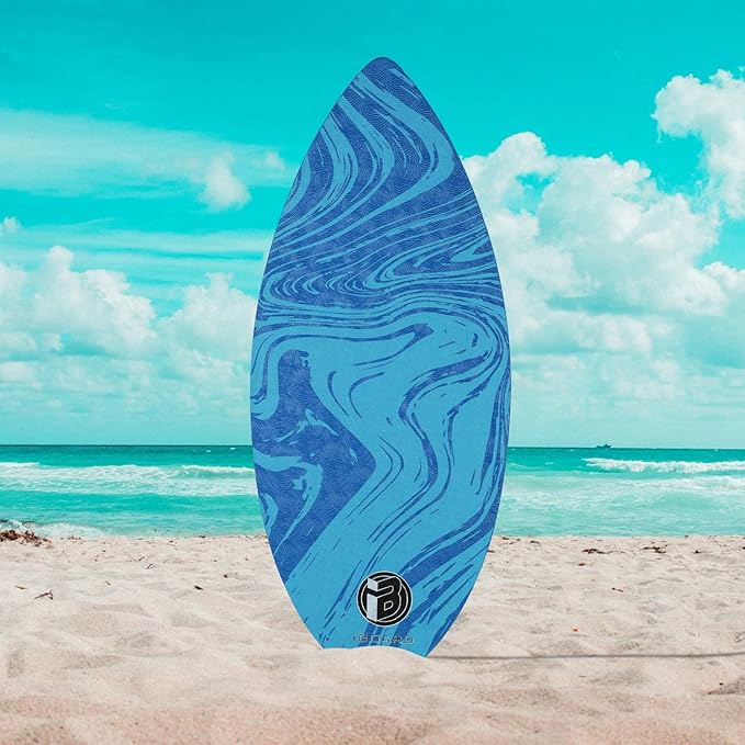 41” Skipper Skimboard with High Gloss Coat Wooden Skim Boards for Beginners, Teenagers and Adults Beach Skimboard 3 Color Traction Pad to Choose