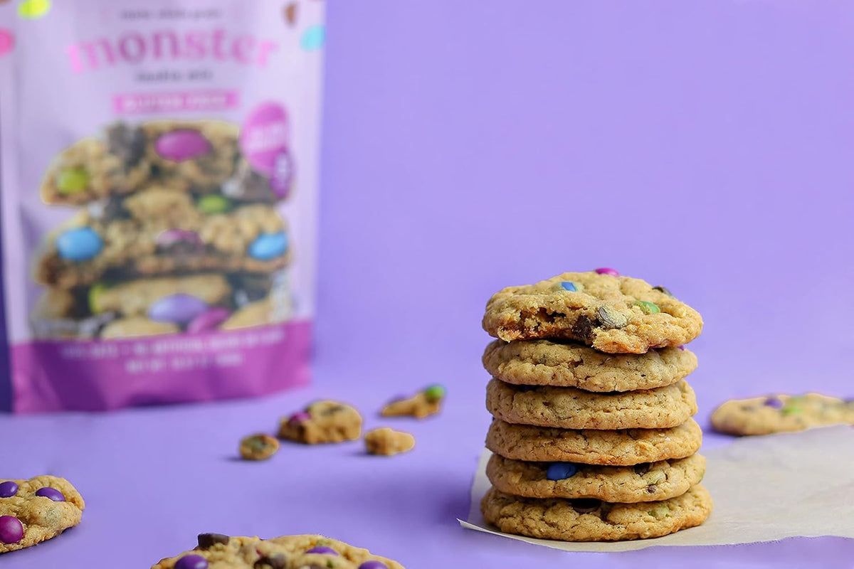 Miss Jones Baking Gluten-Free Monster Cookie Mix - Certified Gluten Free & Made with 100% Oats, Easy To Bake Desserts & Treats, Artificial Colors, 10.57 Ounce (Pack of 1)