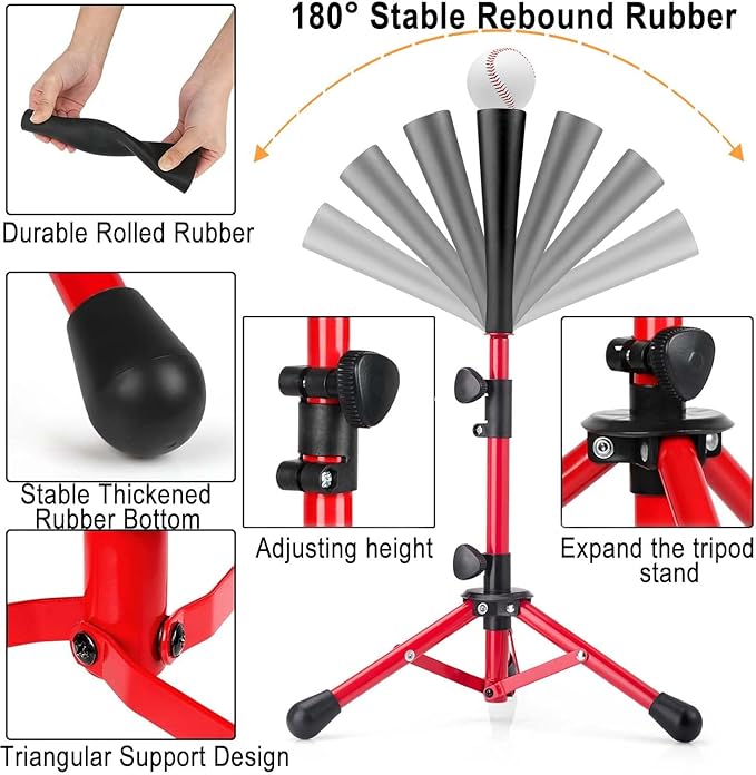 Baseball Tee for Kids,Batting Tee,Softball Tee,tee Stand, Youth Hitting Tee,Teeball Tee,Travel Tee,Easy Adjustable Height 20.5-30.2inch