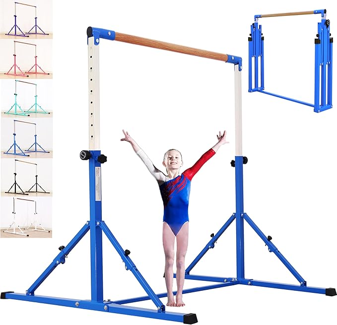 4FT/5FT Gymnastic Bar Set Gymnastics Horizontal Bar Gymnastics Kip Bar for Kids Home Use